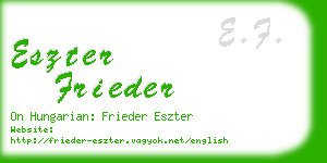 eszter frieder business card